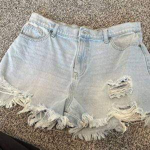 Distressed Jean shorts